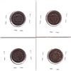 Image 2 : 4x USA 1-cents. Lot includes 1863 VF-EF, 1864 Variety 2 VG-F, 1859 F-VF, & 1858 Small Letters VG. Co