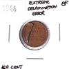 Image 1 : 1944 USA 1-cent Error with extreme Delamination on Reverse EF. Impressive error!