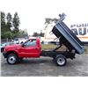 Image 8 : 0C --  2003 FORD F450 SUPER DUTY DUMP TRUCK, RED, 254,125 KMS