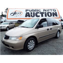 A5 --  2001 HONDA ODYSSEY LX , Brown , 198004  KM's