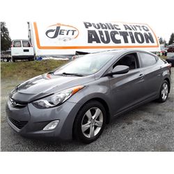 A2 --  2012 HYUNDAI ELANTRA GLS , Grey , 303732  KM's "NO RESERVE"