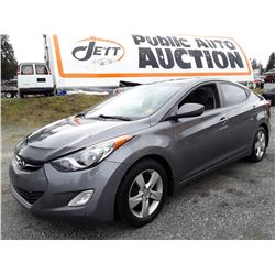 A2 --  2012 HYUNDAI ELANTRA GLS , Grey , 303732  KM's  NO RESERVE 