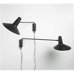 Boris Lacroix wall lamps, pair France, 