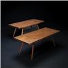 Image 1 : George Nakashima turned-leg end tables,