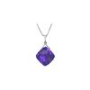 Genuine 8.75 ctw Amethyst Necklace 14KT White Gold - REF-27W2Y