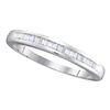 Baguette Diamond Wedding Band Ring 1/4 Cttw 14kt White Gold