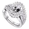 Marquise Diamond Bridal Wedding Engagement Ring Band Set 1.00 Cttw 14kt White Gold
