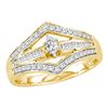 Marquise Diamond Marquise Bridal Wedding Engagement Ring 1/2 Cttw 14kt Yellow Gold