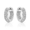 Image 1 : 1.01 CTW Diamond Earrings 14K White Gold - REF-87H7M