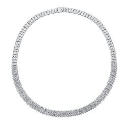 7.22 CTW Diamond Necklace 18K White Gold - REF-731N7Y