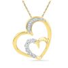 Image 1 : Diamond Heart Pendant 1/20 Cttw 10kt Yellow Gold