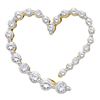 Image 1 : Diamond Graduated Heart Journey Pendant 1/2 Cttw 14kt Yellow Gold