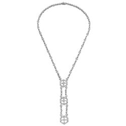 5.25 CTW Diamond Necklace 18K White Gold - REF-517N2Y