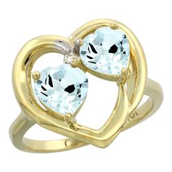 2.60 CTW Aquamarine Ring 14K Yellow Gold - REF-42F3N