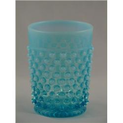 Fenton Blue Opalescent Hobnail Tumbler 