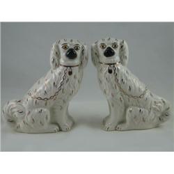 Antique Staffordshire Porcelain Dog Figurine