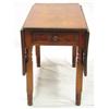Image 1 : Pumpkin Pine Drop Leaf Table with Drawer 19th C.