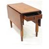 Image 3 : Pumpkin Pine Drop Leaf Table with Drawer 19th C.