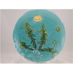 Majolica Wild Flower Plate 11 inch