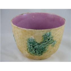 Majolica Basketweave Bowl, GHS Etruscan