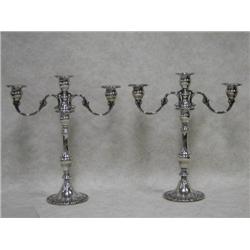 Pair Gorham Sterling Candelabras 13 Inches Tall