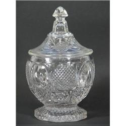 EAPG Flint Horn of Plenty Sugar w/ Lid