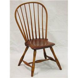 NE Windsor Bow-back Saddle Seat Chair Late 18th C.