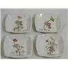 Image 1 : 4 Porcelain Butter Pats, Unmarked, Flor