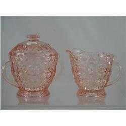 Pink Holiday Buttons and Bows Sugar/Creamer