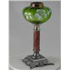 Image 2 : 1800s Oil Lamp Green Enamel Candlestick