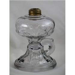 1800s Oil Finger Lamp, Clear EAPG