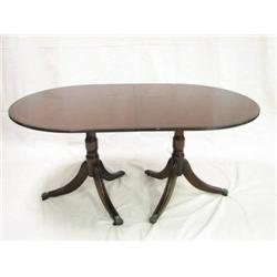 George III Mah Inlaid Tilt-top Banquet Dining Table