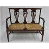Image 2 : Mahogany Chippendale Rush Settee Bench