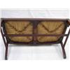 Image 5 : Mahogany Chippendale Rush Settee Bench