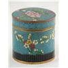Image 2 : Cloisonne Brass Round Box, Turquoise Floral