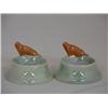 Image 1 : Vintage Green Lustre Open Salt with Bird HJ 1719