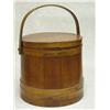 Image 1 : 19th C. NE Firkin Sugar Bucket Large Natural Finish