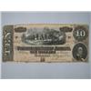 Image 1 : 1864 Authentic $10 Confederate Note Bill Money