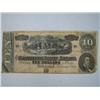 Image 1 : 1864 Authentic $10 Confederate Note Bill Money