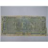 Image 2 : 1864 Authentic $10 Confederate Note Bill Money