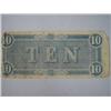 Image 2 : 1864 Authentic $10 Confederate Note Bill Money