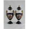 Image 1 : Porcelain Cobalt Urns, Czechoslovakia