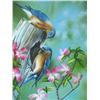 Image 2 : Peter Young Charleston Artist, Blue Bird Oil on Canvas