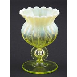 Ca. 1900 Opal Open (Beaded Panels) Vase