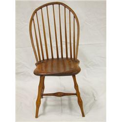 NE Windsor Bow-back Saddle Seat Chair Late 18th C.