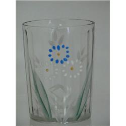 1880s Clear Hand-decorated Tumbler