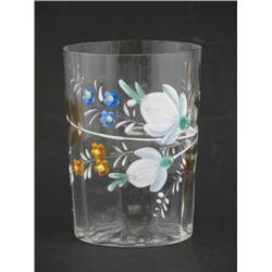 1880s Clear Hand-decorated Tumbler