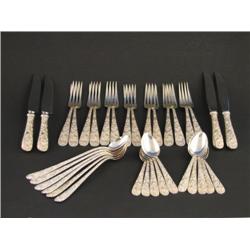 S. Kirk Sons Sterling REPOUSSE Flatware 34 pieces