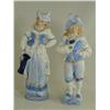 Image 1 : German Porcelain Bisque, Victorian Couple Flow Blue