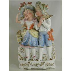 Ca. 1882 Heubach Bros. Germany, Victorian Couple Bisque